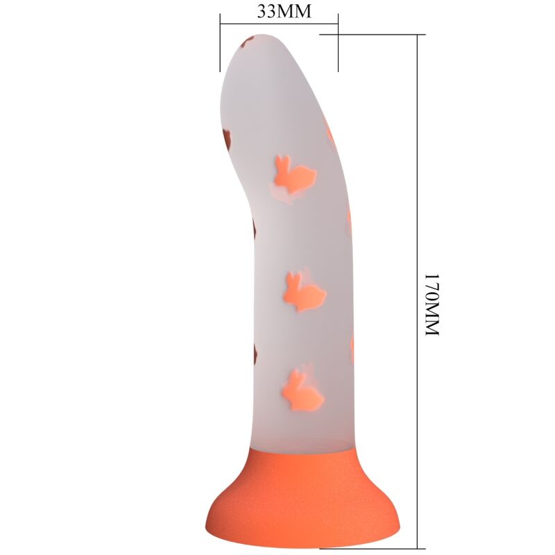 PRETTY LOVE – MAGICAL NIGHTFALL DILDO WITHOUT VIBRATION LUMINOUS ORANGE