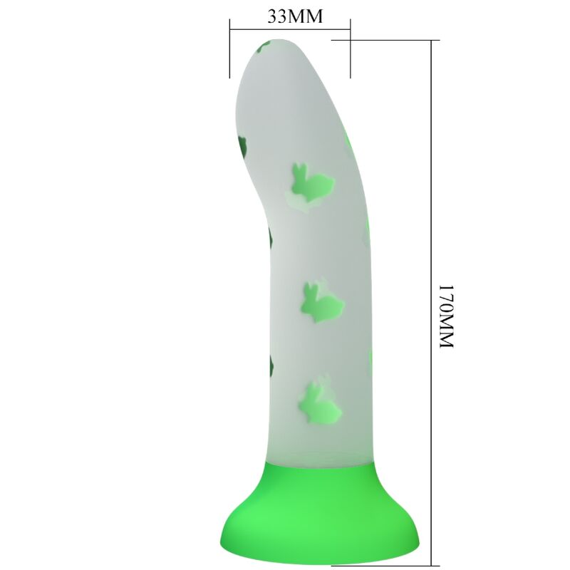PRETTY LOVE – MAGICAL NIGHTFALL DILDO WITHOUT VIBRATION LUMINOUS GREEN