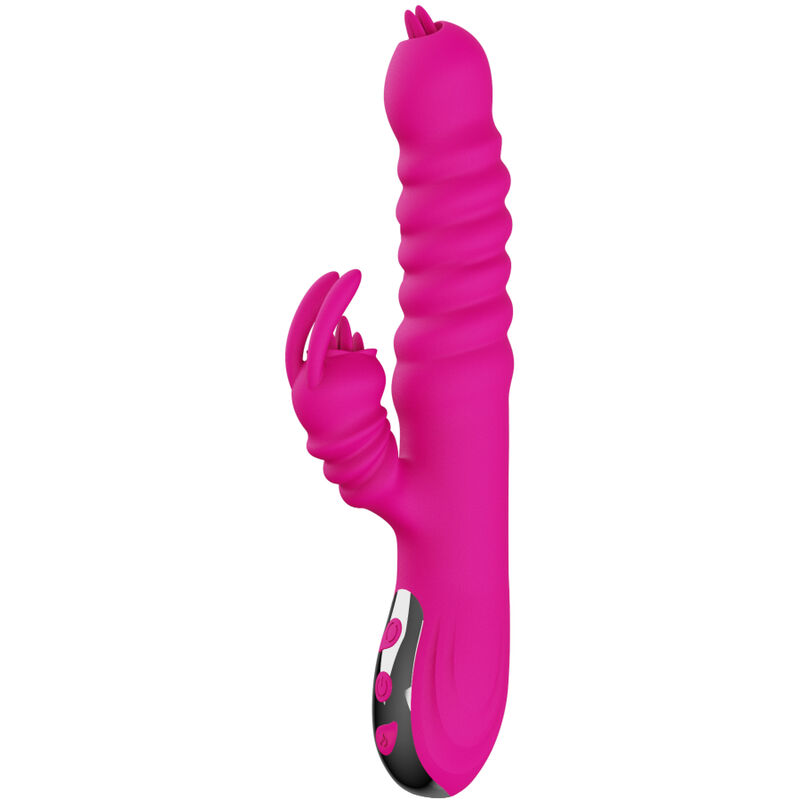 ARMONY - RABBIT DOUBLE TONGUE MULTIFUNCTION VIBRATOR FUCHSIA HEAT EFFECT - Image 5