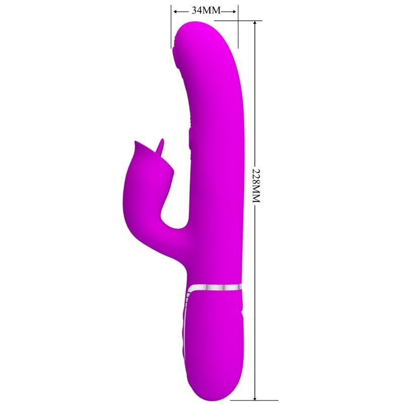 PRETTY LOVE – RABBIT VIBRATOR WITH LICKING FUCHSIA