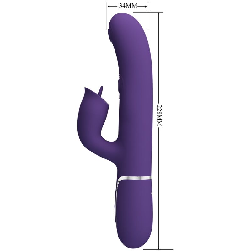 PRETTY LOVE – RABBIT VIBRATOR WITH LICKING PURPLE