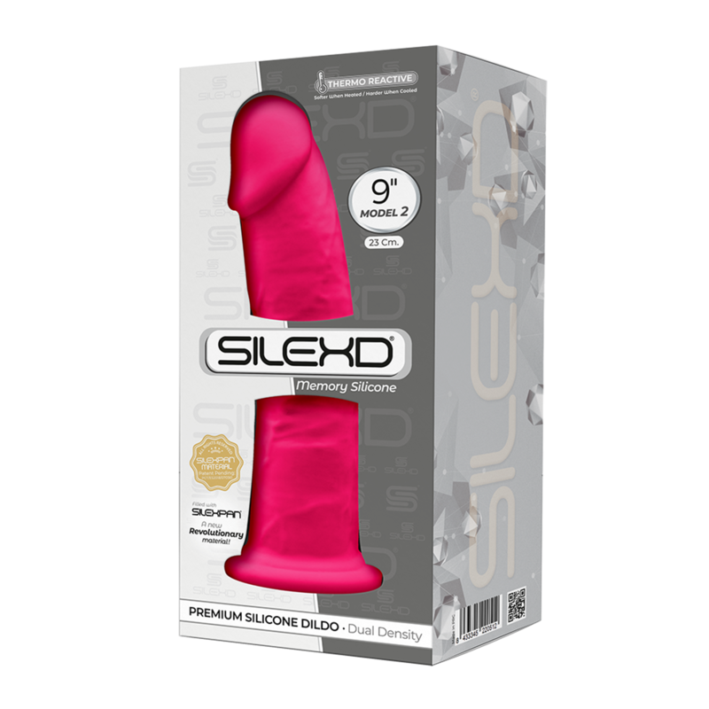 SILEXD - MODEL 2 REALISTIC PENIS PREMIUM SILEXPAN SILICONE FUCHSIA 23 CM - Image 3