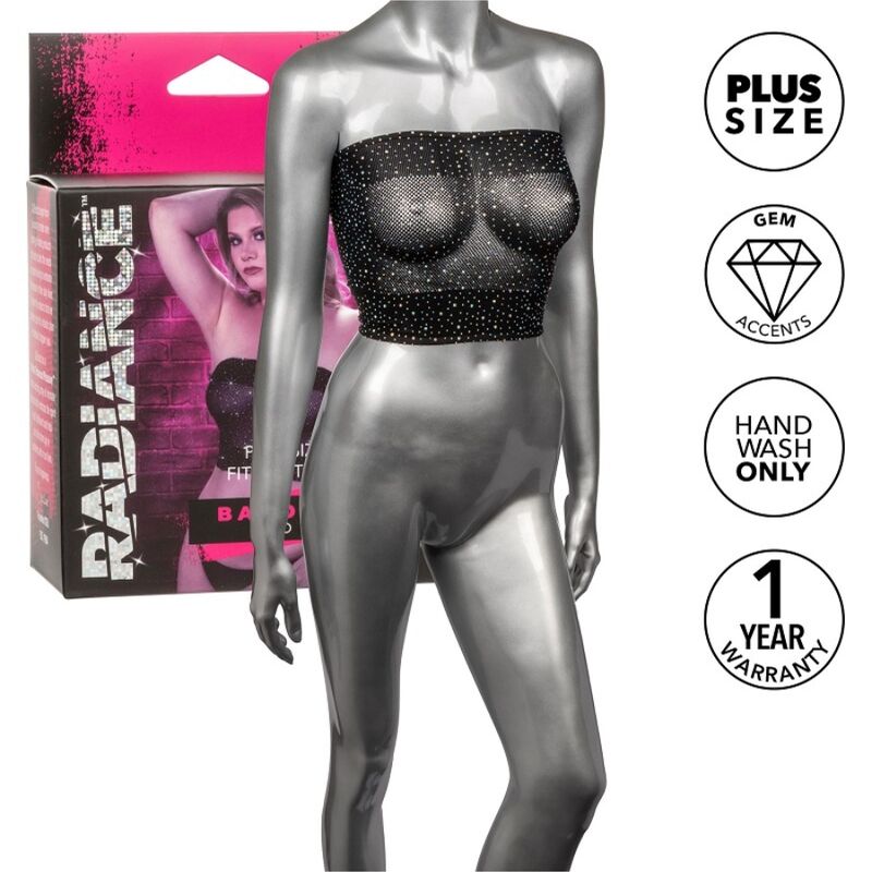 CALEXOTICS – RADIANCE BANDEAU TOP RHINE PLUS SIZE