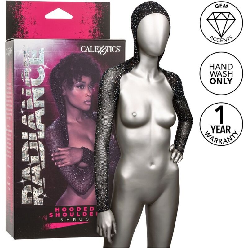 CALEXOTICS – RADIANCE HOODED SHOULDER SHRUG RHINE