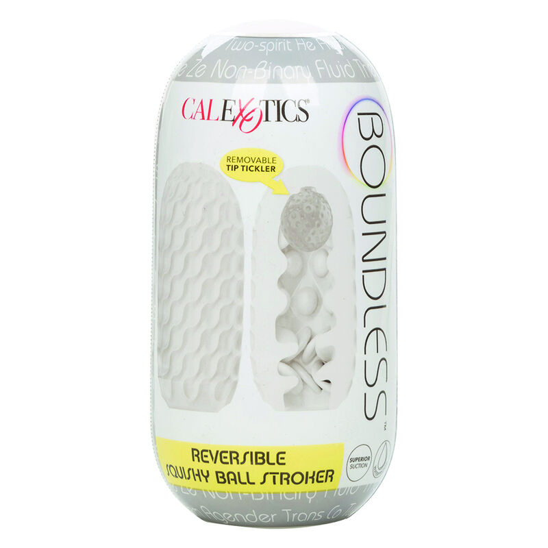 CALEXOTICS – BOUNDLESS REVERSIBLE SQUISHY BALL STROKE YELLOW