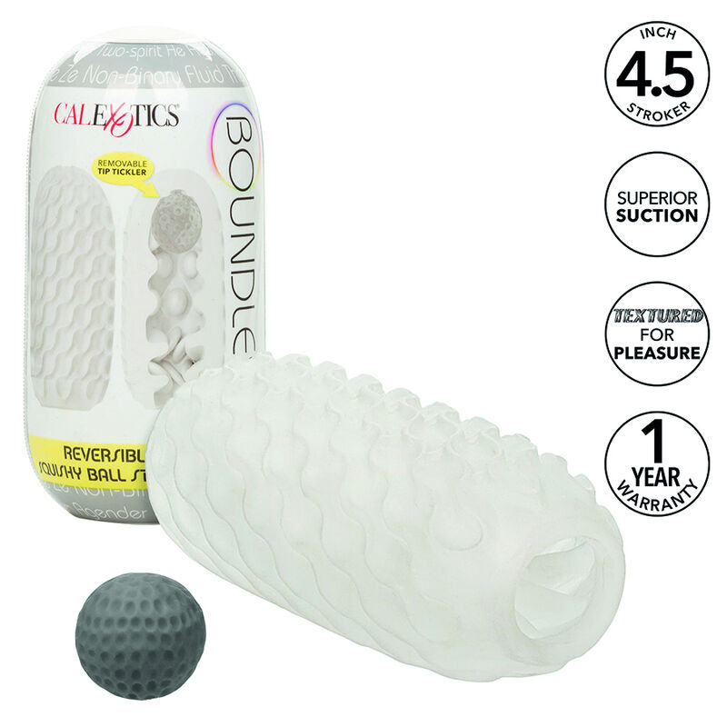 CALEXOTICS – BOUNDLESS REVERSIBLE SQUISHY BALL STROKE YELLOW