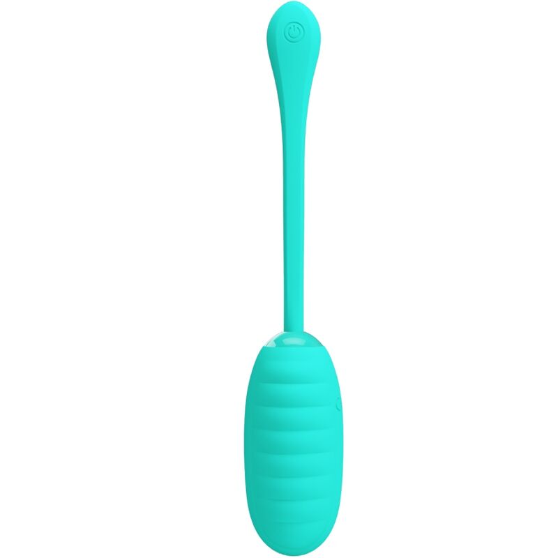 PRETTY LOVE – KIRK RECHARGEABLE VIBRATING EGG AQUA GREEN