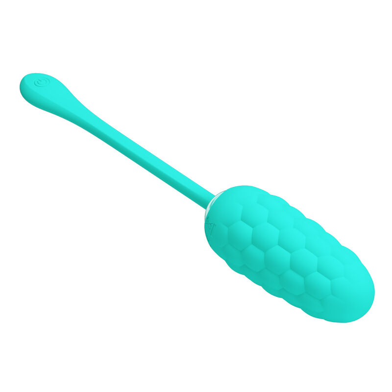 PRETTY LOVE – VIBRATING EGG WITH AQUA GREEN RECHARGEABLE MARINE TEXTURE