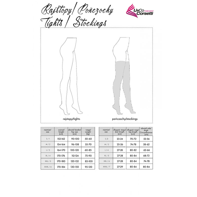 LIVCO CORSETTI FASHION – GRARDDIS LC XG042 STOCKINGS BLACK ONE SIZE