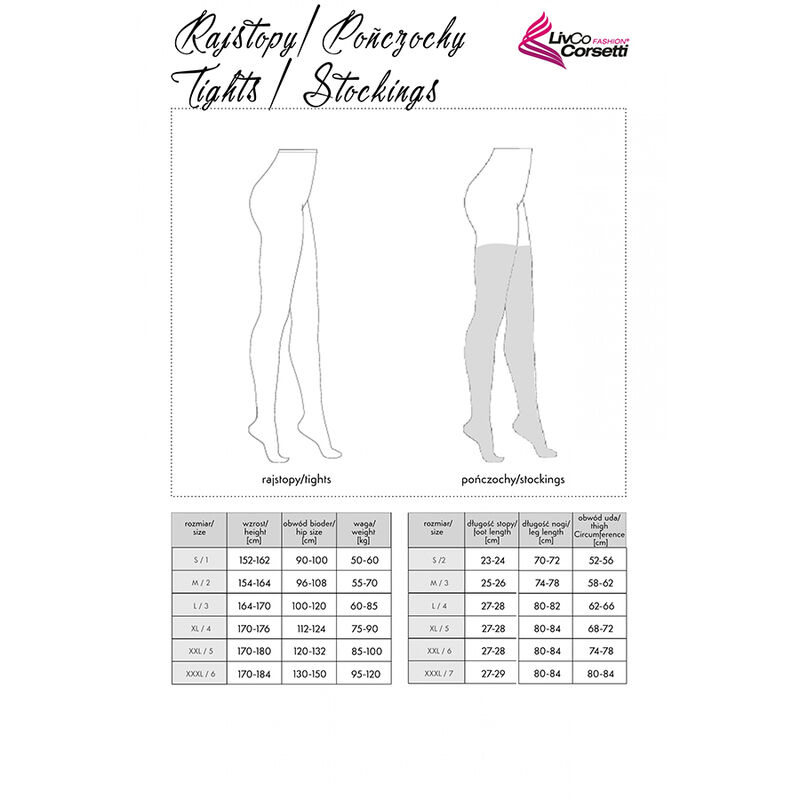 LIVCO CORSETTI FASHION – LAMEAN LC XG044 STOCKINGS BLACK ONE SIZE