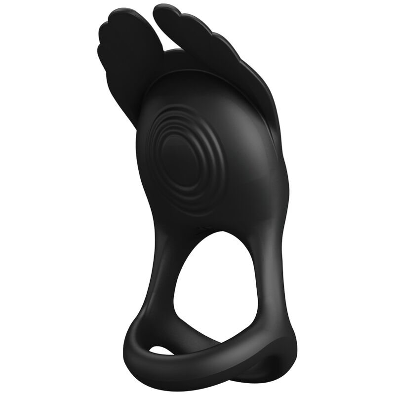 PRETTY LOVE – SILAS VIBRANT PENIS RING 7 VIBRATIONS BLACK SILICONE
