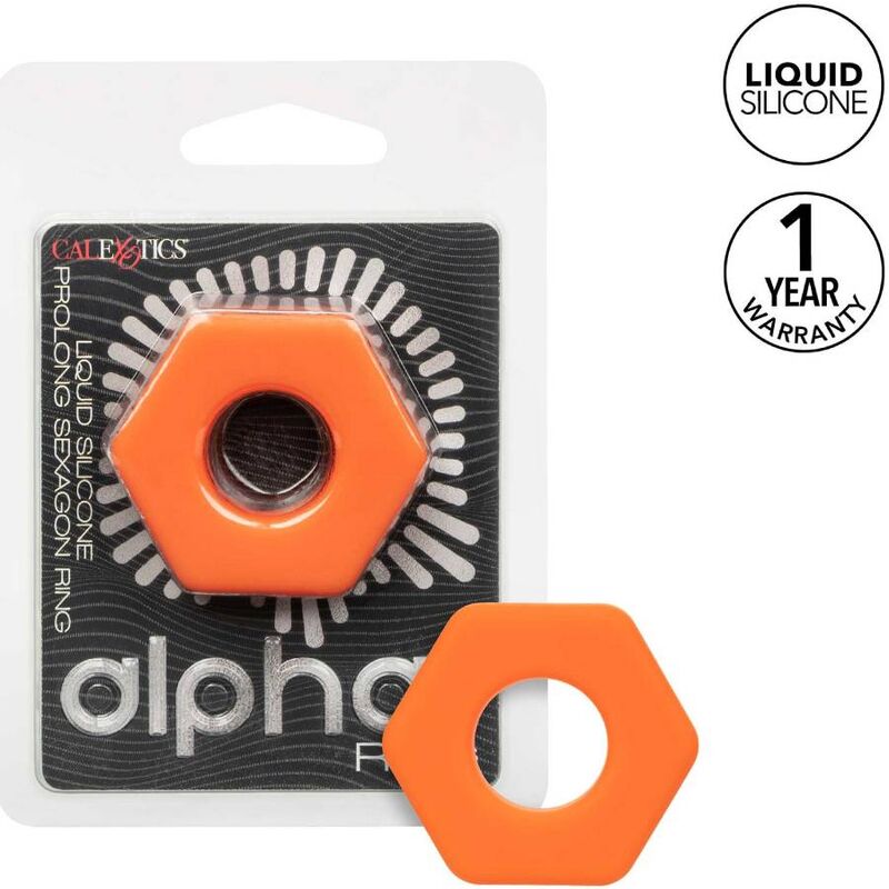 CALEXOTICS – ALPHA PROLONG SEXAGON RING ORANGE