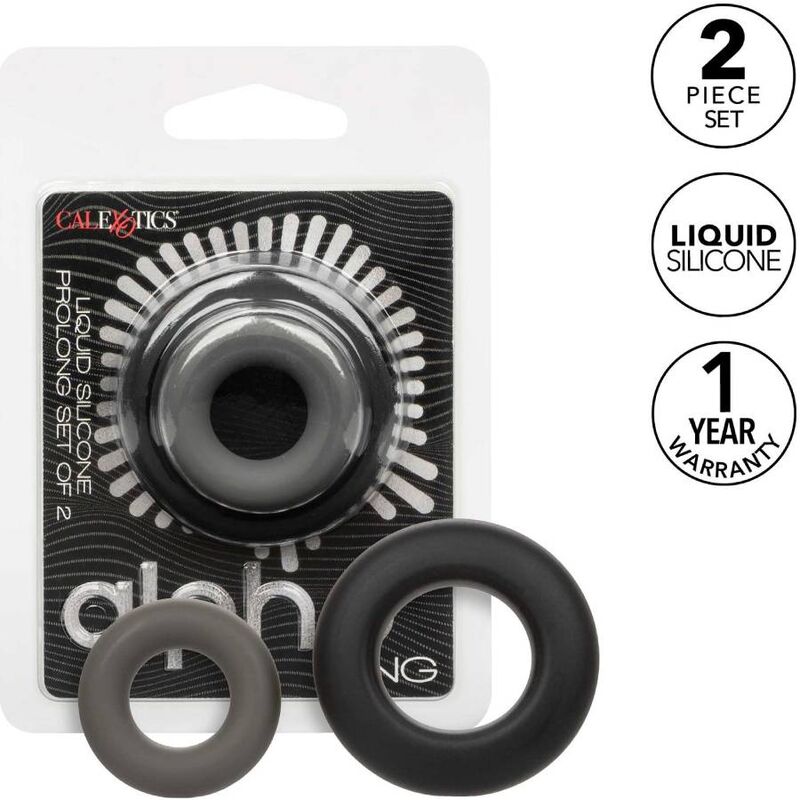 CALEXOTICS – ALPHA PROLONG SET OF 2 RING GREY