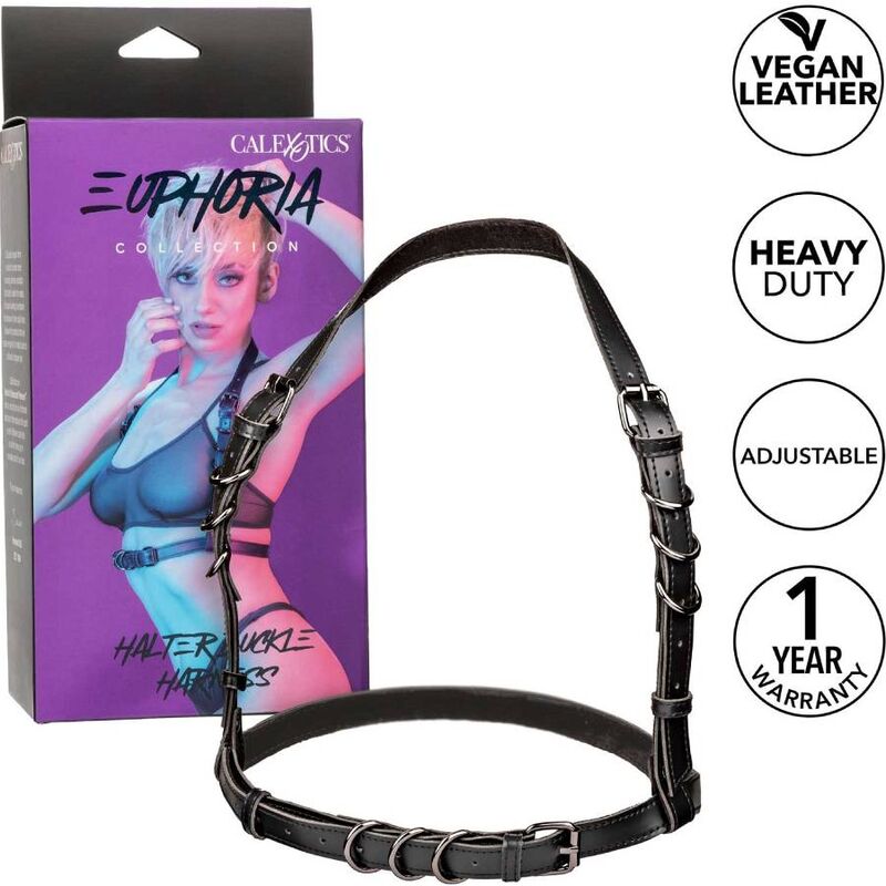 CALEXOTICS – EUPHORIA HALTER BUCKLE HARNESS BLACK