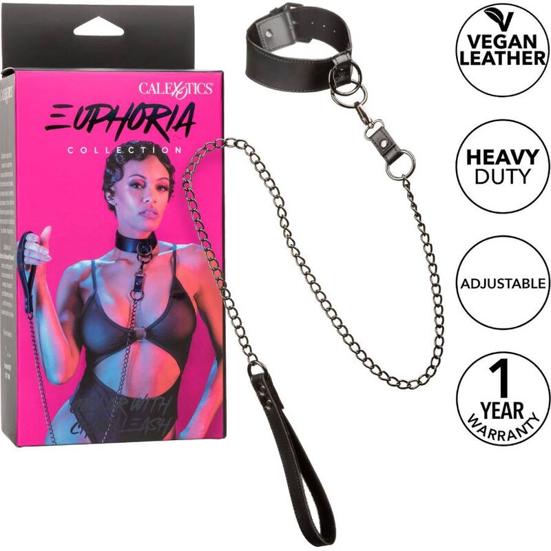 CALEXOTICS – EUPHORIA COLLAR WITH CHAIN LEASH