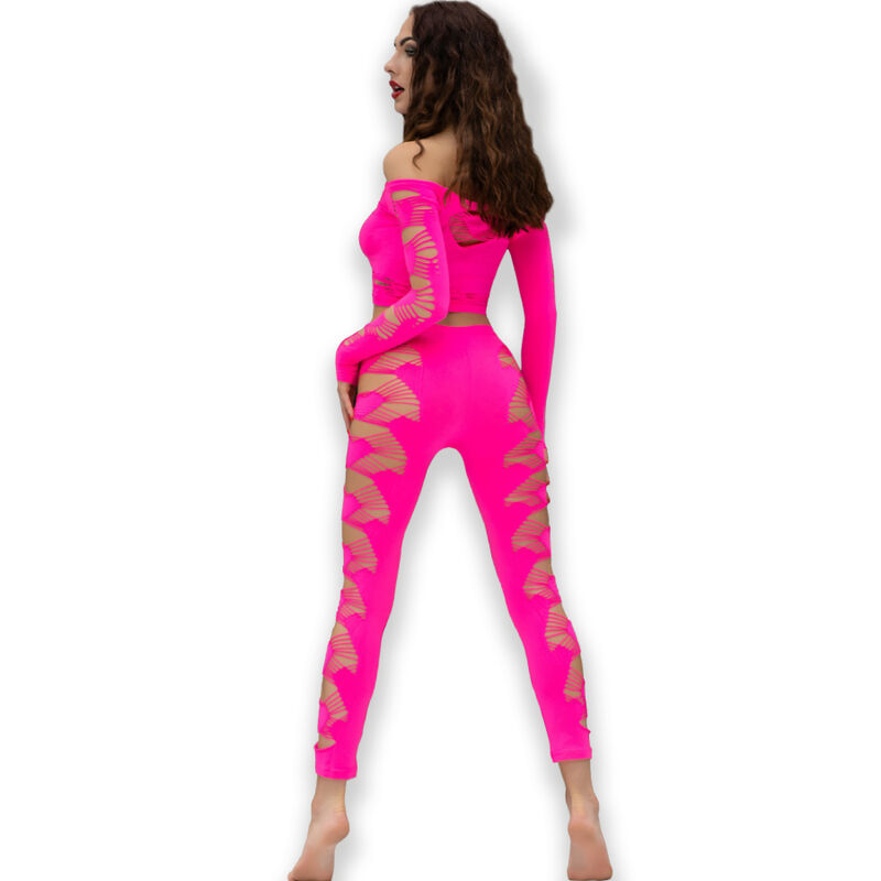 CHILIROSE – CR 4632 TOP  PANT FUCHSIA S/L