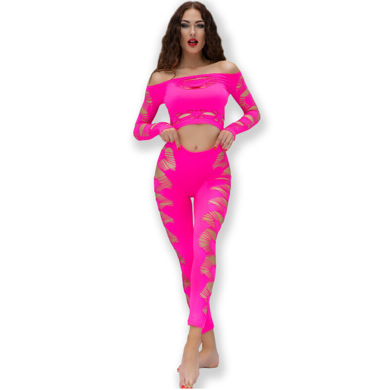 CHILIROSE – CR 4632 TOP  PANT FUCHSIA S/L