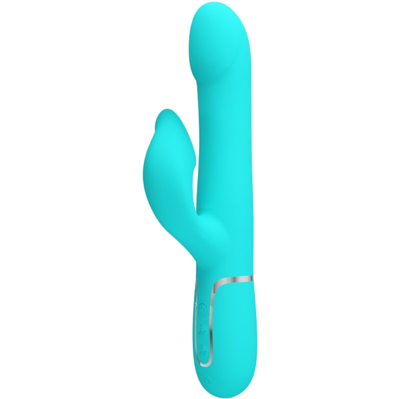 PRETTY LOVE – RABBIT VIBRATOR PEARLS AQUA GREEN
