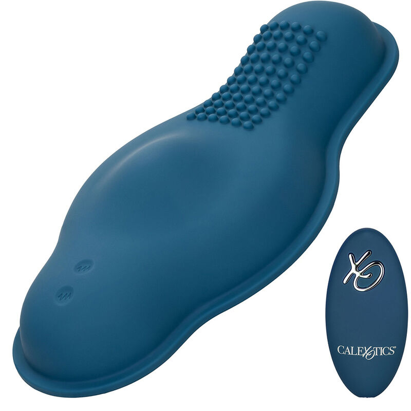 CALEXOTICS – RIDER MASSAGER DOUBLE MOTOR REMOTE CONTROL BLUE