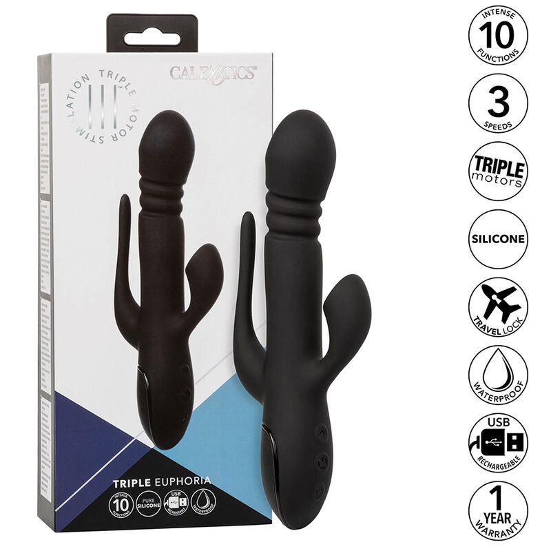 CALEXOTICS – VIBRATOR TRIPLE EUPHORIA BLACK