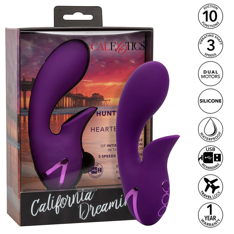 CALEXOTICS – HUNTINGTON BEACH HEARTBREAKER STIMULATOR  STIMULATING WAVES PURPLE BY CALIFORNIA DREAMING