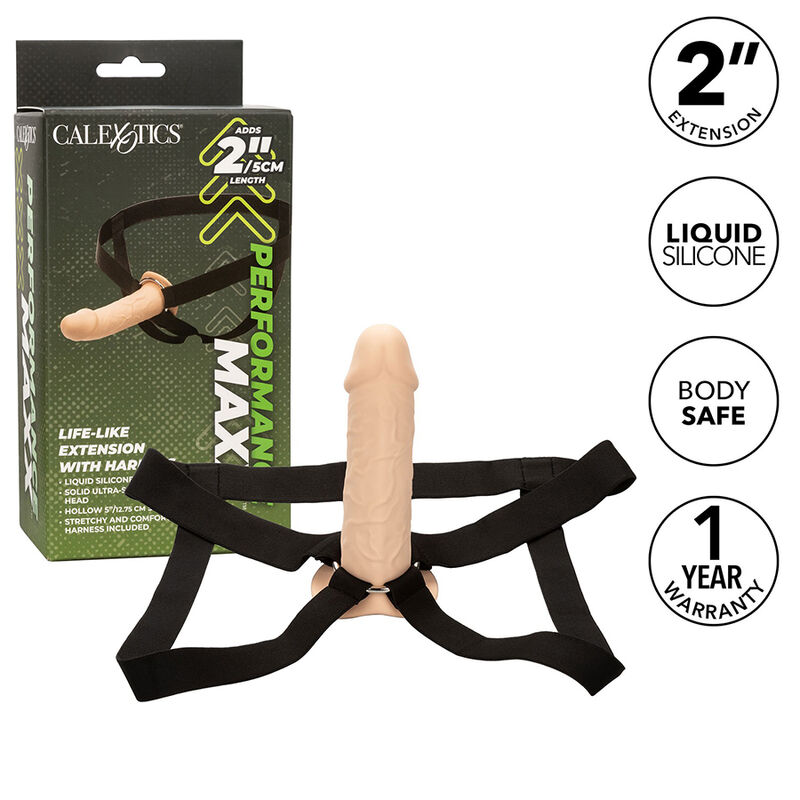CALEXOTICS – PERFORMANCE MAXX LIFE-LIKE EXTENSION WITH HARNESS LIGHT SKIN