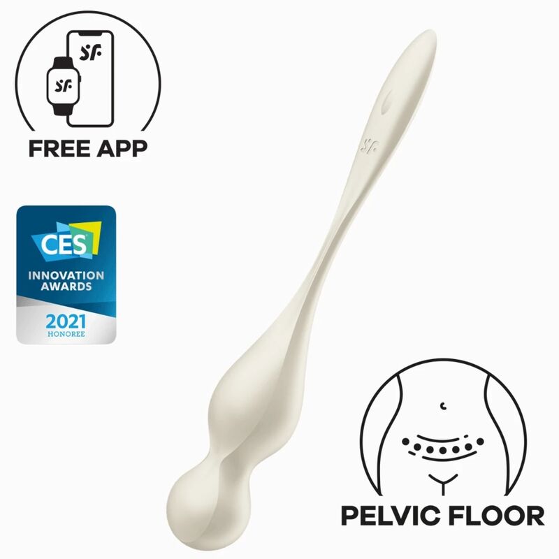 SATISFYER – LOVE BIRDS VIBRATING KEGEL BALLS WHITE