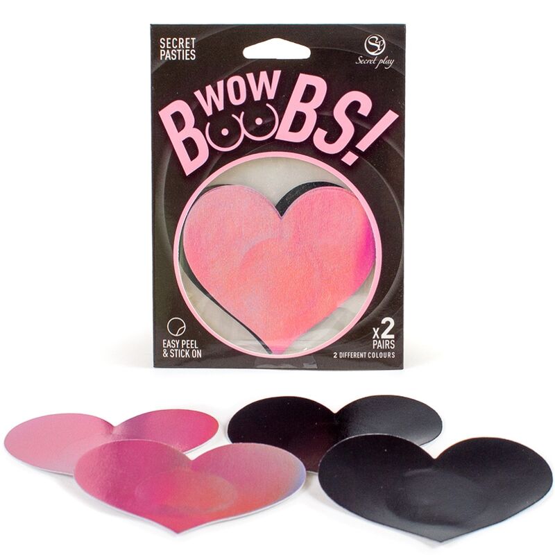SECRET PLAY – WOW BOOBS! HEART NIPPLE COVERS