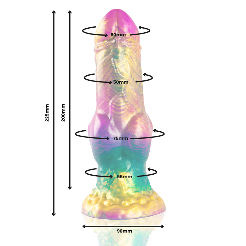 EPIC – IRIS DILDO WITH RAINBOW TESTICLES OF PLEASURE