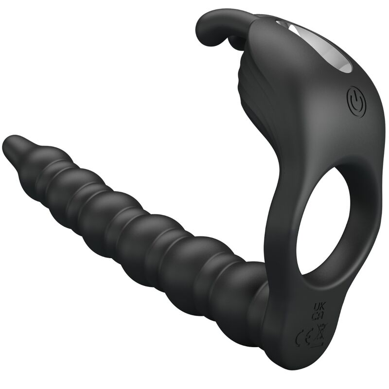 PRETTY LOVE – BLACKNEY PENIS RING WITH BLACK VIBRATOR PLUG
