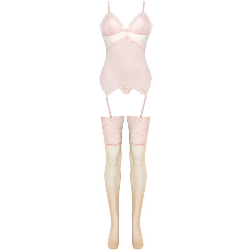 LIVCO CORSETTI FASHION - PERSINNE PEACH SET CORSET + PANTY + MEDIAS - Image 3