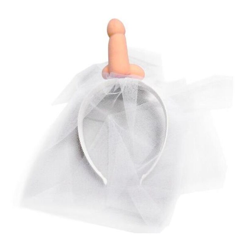 DIABLO PICANTE – WHITE BRIDAL VEIL WITH PENIS