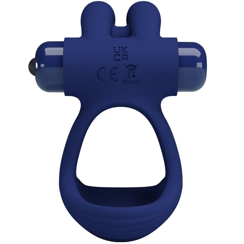 PRETTY LOVE – FRANCISCO DOUBLE VIBRATING RING RABBIT BLUE