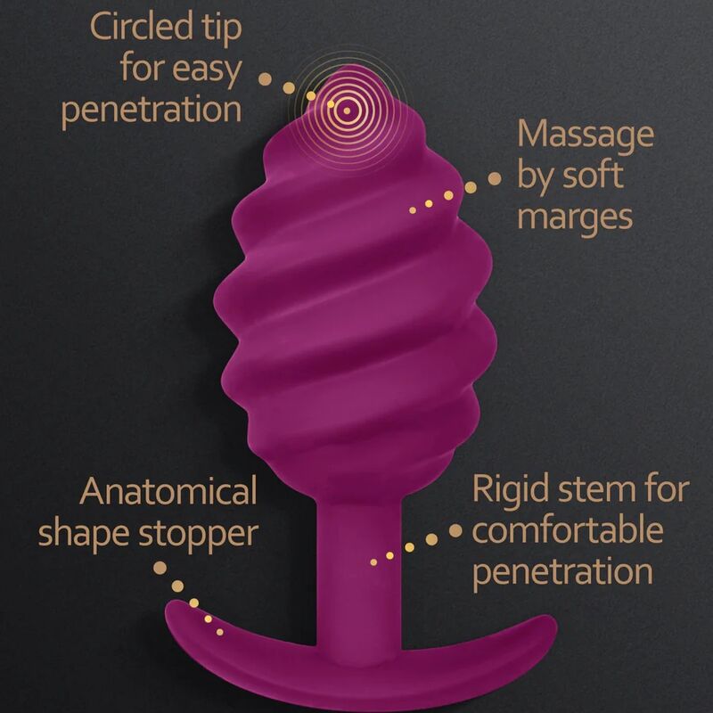 G-VIBE – GPLUG TWIST 2 PURPLE ANAL PLUG