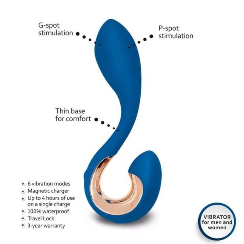 G-VIBE - GPOP 2 G AND P POINT VIBRATOR INDIGO BLUE - Image 4