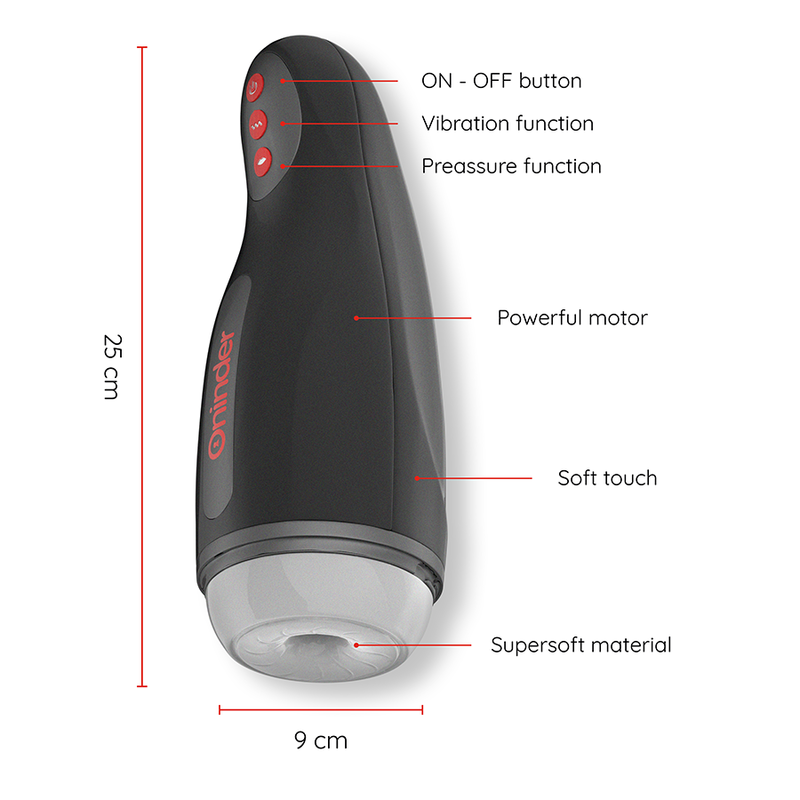 ONINDER – SEOUL RECHARGEABLE MALE MASTURBATOR 10 SPEED – FREE APP