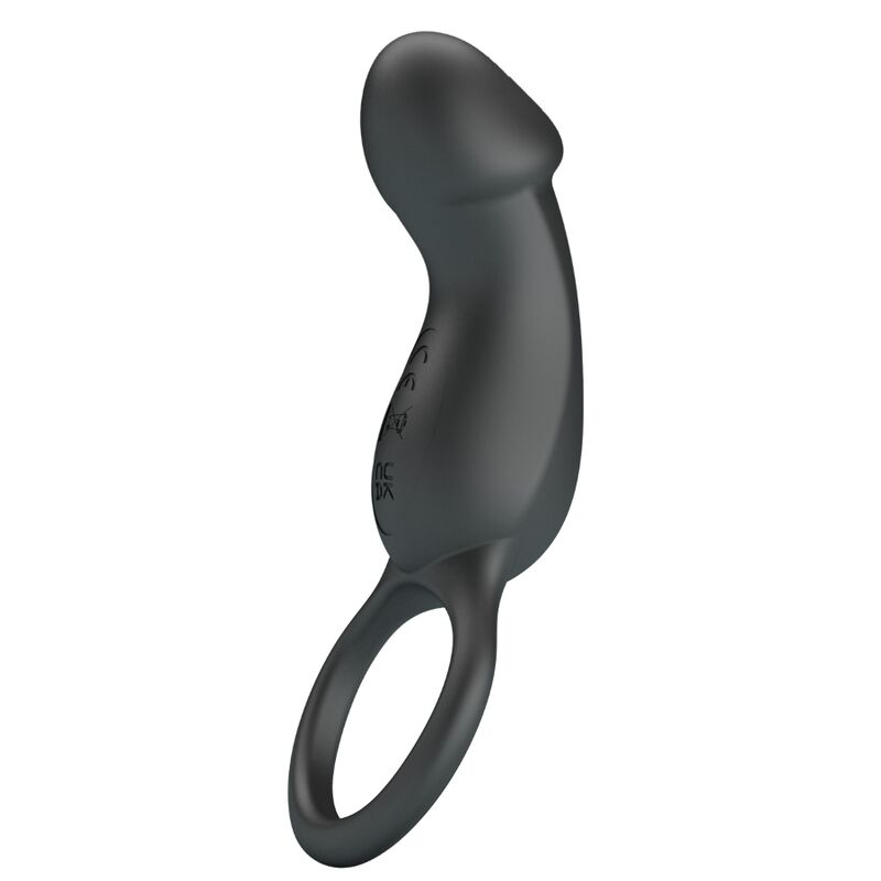 PRETTY LOVE - TRAE VIBRATING BLACK RING WITH STIMULATOR - Image 3