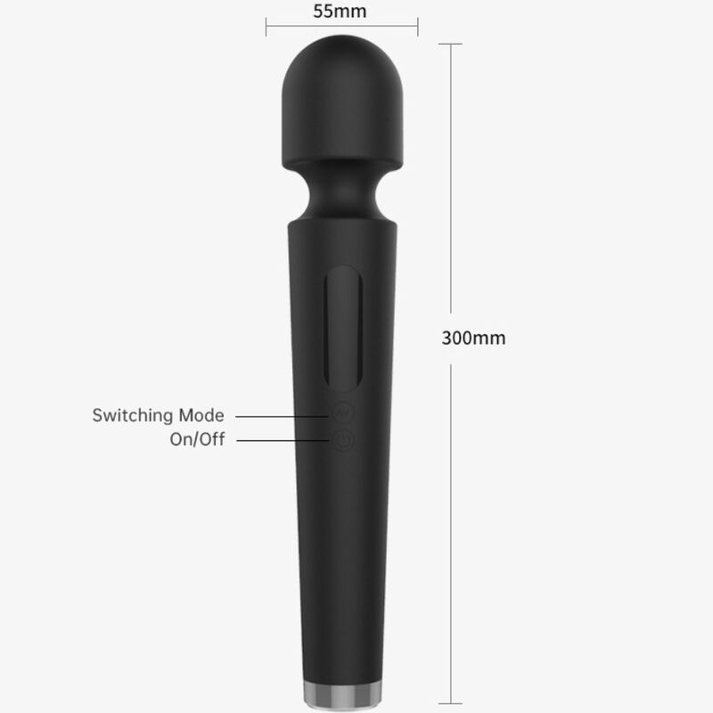 ARMONY – X POWER LARGE MASSAGER  VIBRATOR 7 VIBRATIONS BLACK