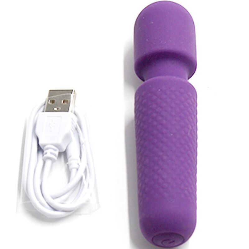 ARMONY - YOUR MAGIC MASSAGER VIBRATOR RECHARGEABLE 10 VIBRATIONS WAND DOTS PURPLE - Image 4