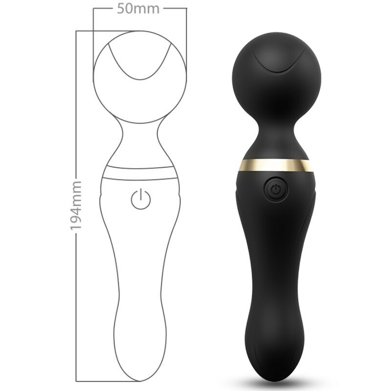 ARMONY – FREEZA MASSAGER  VIBRATOR SUPER FLEXIBLE HEAD BLACK