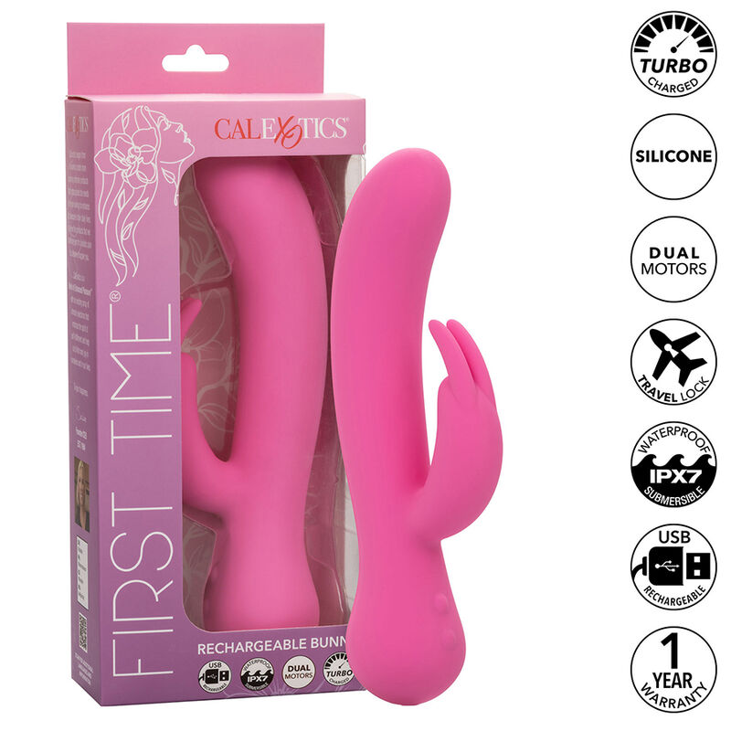 CALEXOTICS – FIRST TIME VIBRATOR RABBIT RECHARGEABLE PINK