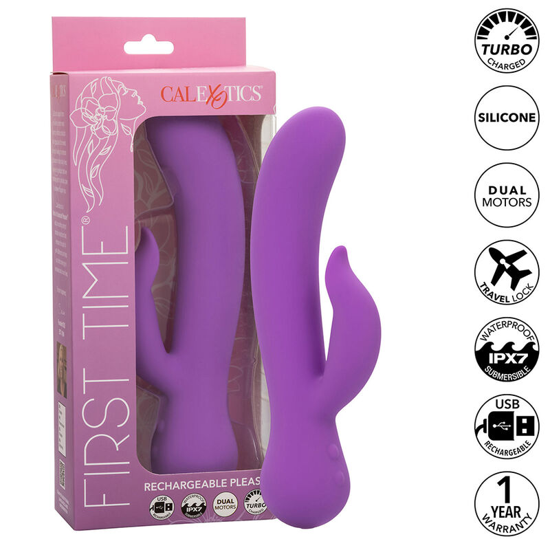 CALEXOTICS – FIRST TIME VIBRATOR PLEASER RECHARGEABLE PURPLE