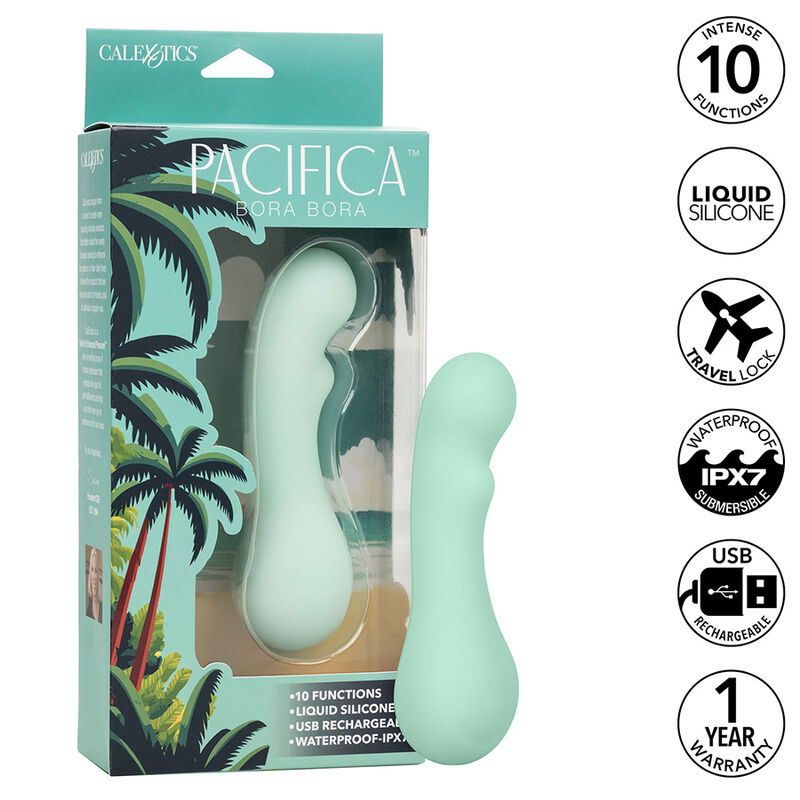 CALEXOTICS – PACIFICA BORA BORA ESTIMULATOR G SPOT 10 VIBRATIONS AQUA