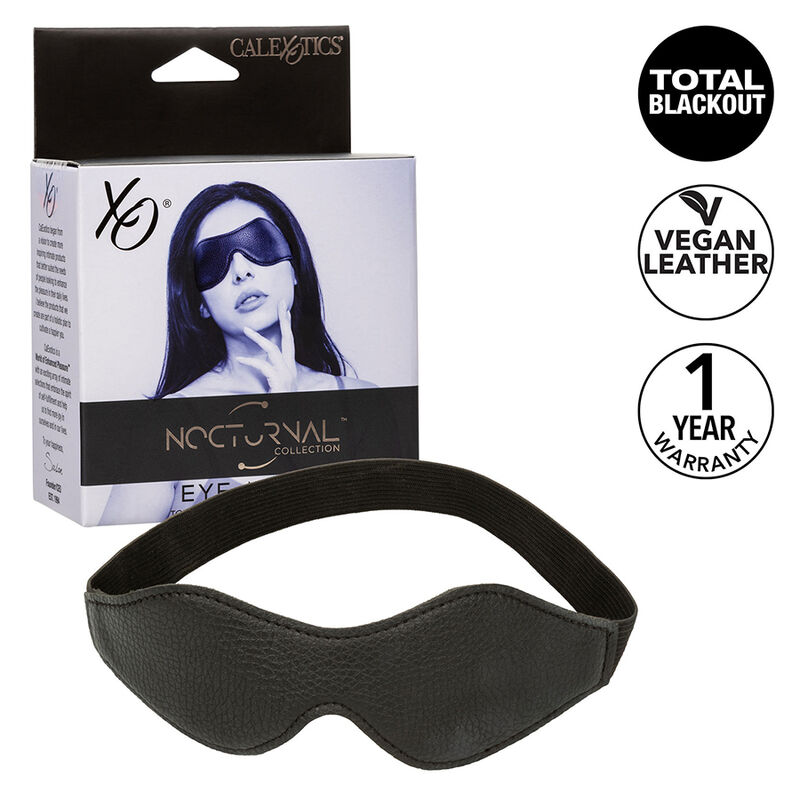 CALEXOTICS – NOCTURNAL EYE MASK PVC LEATHER BLACK