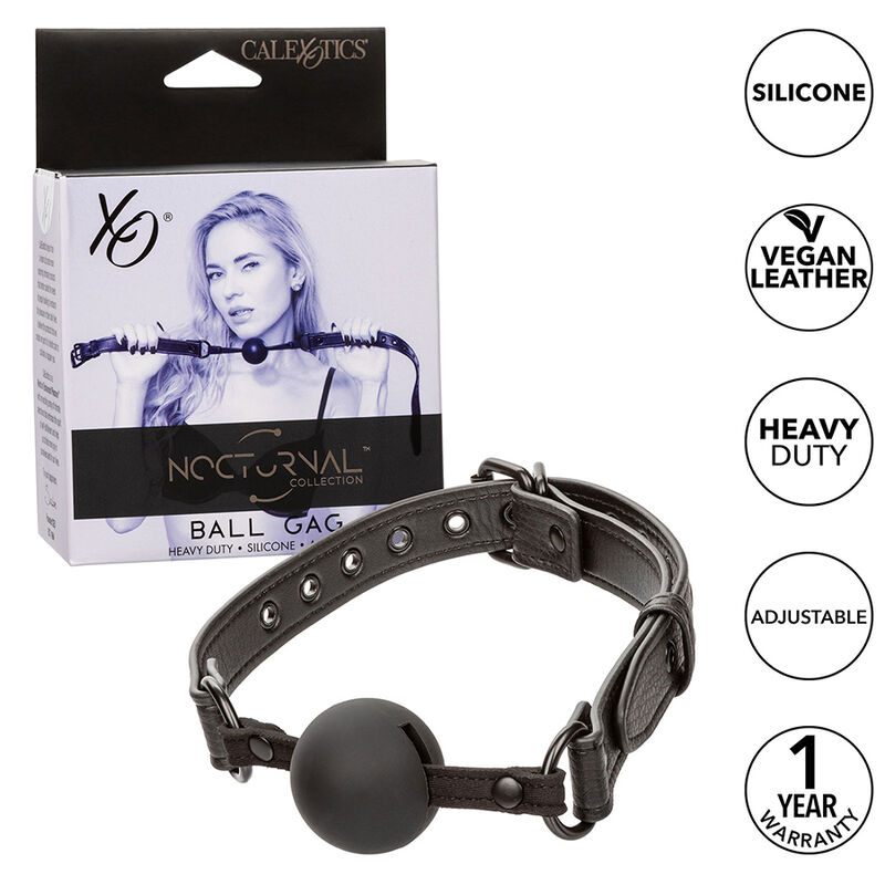 CALEXOTICS – NOCTURNAL BALL GAG SILICONE BLACK