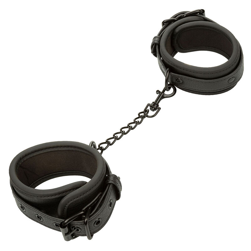 CALEXOTICS – NOCTURNAL ANKLE CUFFS LEATHER ADJUSTABLE BLACK
