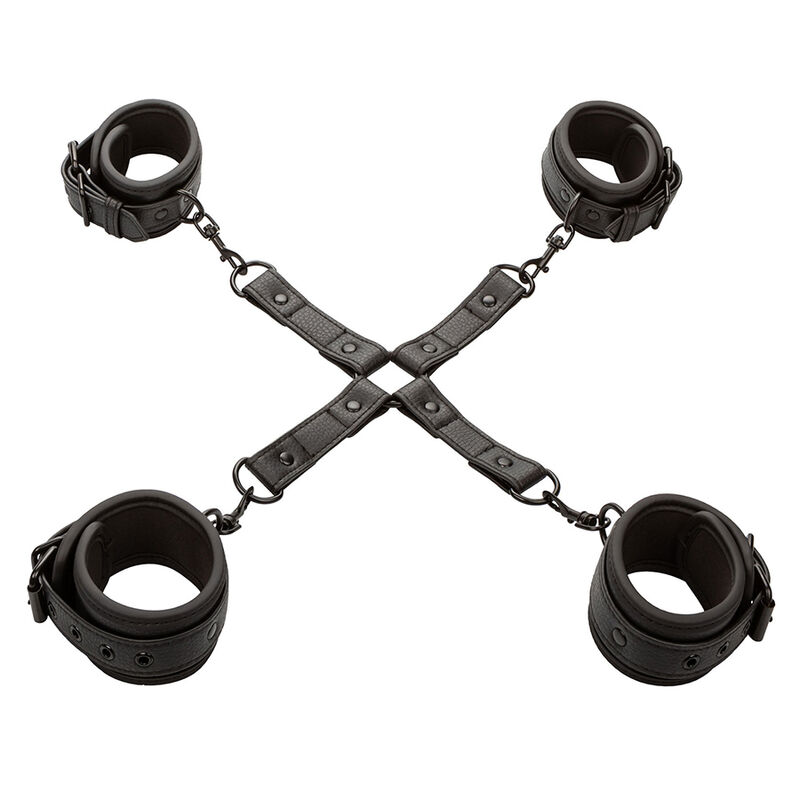 CALEXOTICS – NOCTURNAL HOG TIE CONNECTOR CUERO AJUSTABLE BLACK