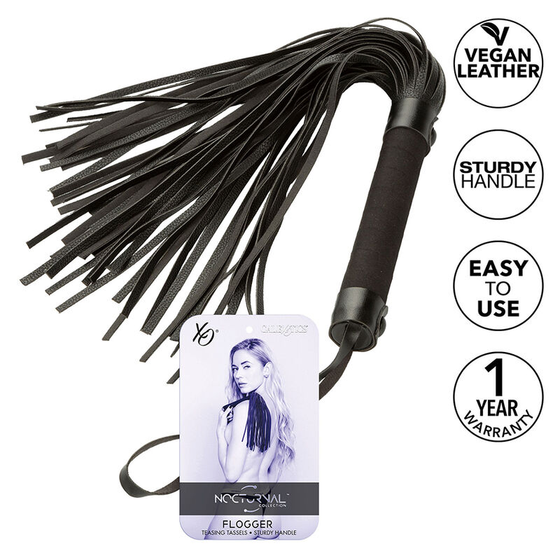 CALEXOTICS – NOCTURNAL FLOGGER LEATHER BLACK