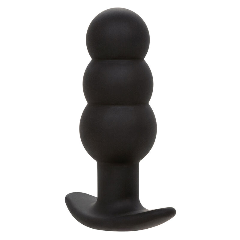 CALEXOTICS – ROCK BOTTOM BEADED ANAL PLUG 10 VIBRATIONS SILICONE BLACK