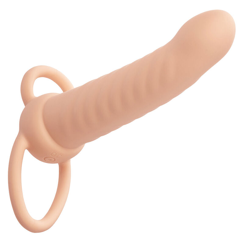 CALEXOTICS – MAXX RIBBED DUAL PENETRATOR 10 VIBRATIONS FLESH